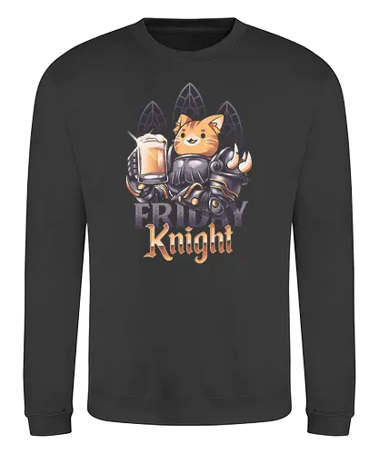 Friday Knight - katze, ritter - Sweatshirt
