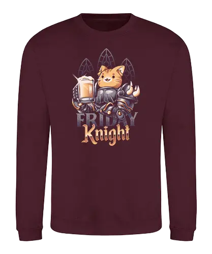 Friday Knight - katze, ritter - Sweatshirt