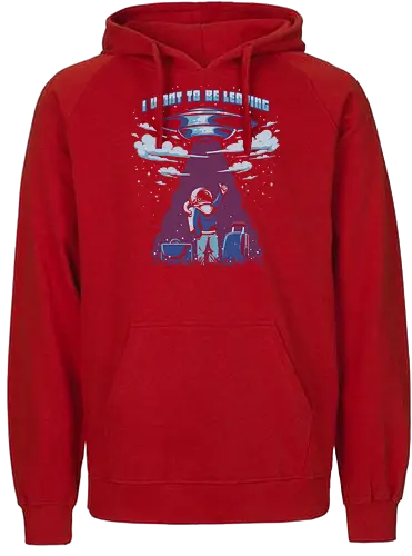 I want to be lving - ufo, weltraum, space - Fairtrade Hoodie