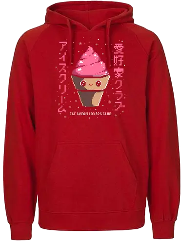 Ice Cream Lovers Club - eis, japan, icecream - Fairtrade Hoodie