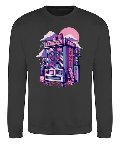 Retro Vending Machine - retro, gaming, classic gaming, japan, nippon, otaku, console, cartigde, 80s, 90s - Sweatshirt