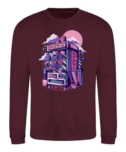 Retro Vending Machine - retro, gaming, classic gaming, japan, nippon, otaku, console, cartigde, 80s, 90s - Sweatshirt