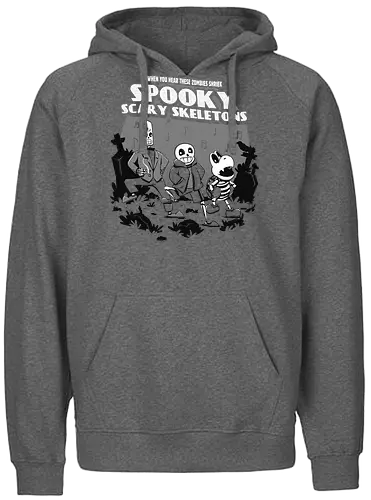 Spooky Scary Skeletons - grim fandango, cartoon, 30's cartoon, halloween, spooky, horror, sing, skeletons, classic gaming, gaming, sans, Tale, dry bones - Fairtrade Hoodie