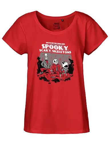 Spooky Scary Skeletons - grim fandango, cartoon, 30's cartoon, halloween, spooky, horror, sing, skeletons, classic gaming, gaming, sans, Tale, dry bones - Fairtrade Girl Shirt