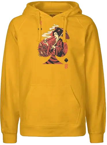 Weed Geisha - weed, ganja, geisha, japan, nippon, card game, card, kartenspiel, fun - Fairtrade Hoodie