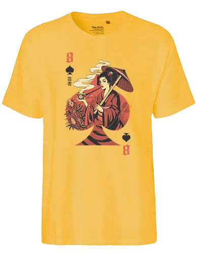 Weed Geisha - weed, ganja, geisha, japan, nippon, card game, card, kartenspiel, fun - Fairtrade T-Shirt