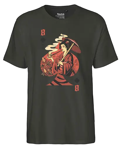 Weed Geisha - weed, ganja, geisha, japan, nippon, card game, card, kartenspiel, fun - Fairtrade T-Shirt