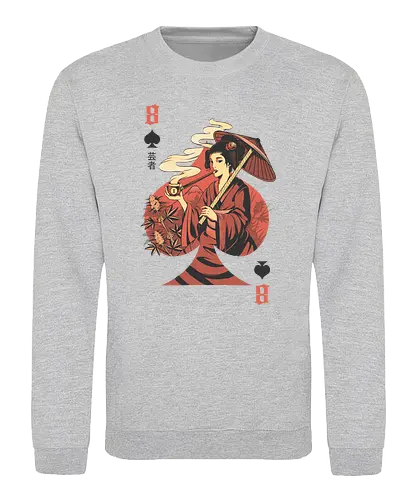 Weed Geisha - weed, ganja, geisha, japan, nippon, card game, card, kartenspiel, fun - Sweatshirt