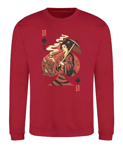 Weed Geisha - weed, ganja, geisha, japan, nippon, card game, card, kartenspiel, fun - Sweatshirt