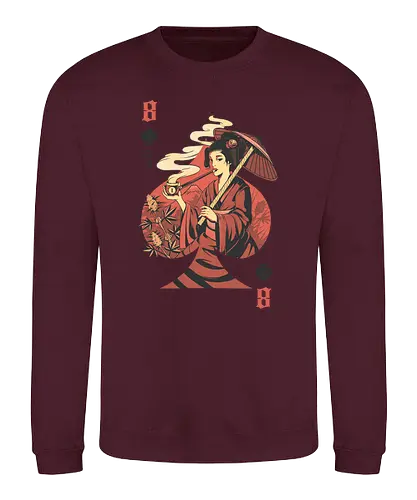 Weed Geisha - weed, ganja, geisha, japan, nippon, card game, card, kartenspiel, fun - Sweatshirt