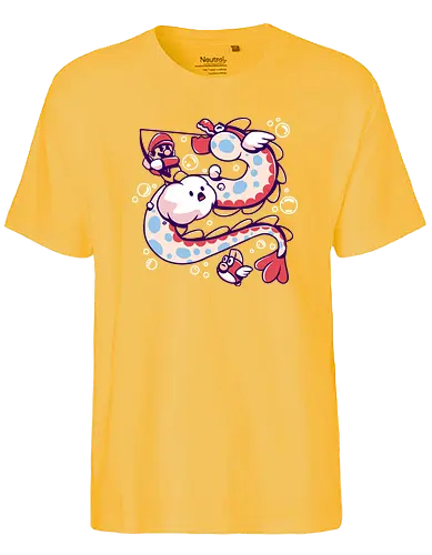 Fishing Day - mario, console, konsole, gaming, classic gaming, fisch, fish, angel, angeln - Fairtrade T-Shirt