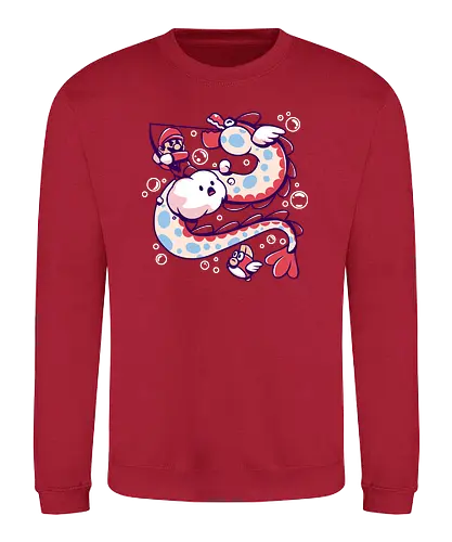 Fishing Day - mario, console, konsole, gaming, classic gaming, fisch, fish, angel, angeln - Sweatshirt
