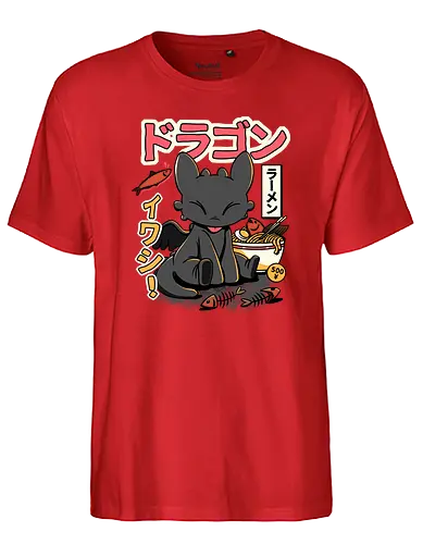 Ramen Night - Dragon, Dragon, drachen, zähmen, ramen, fish, fisch, noodlesoup, nudelsuppe - Fairtrade T-Shirt