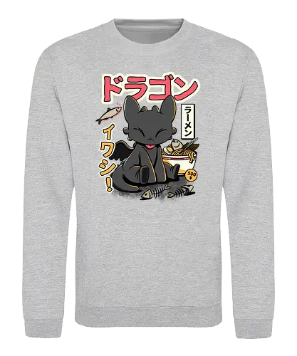 Ramen Night - Dragon, Dragon, drachen, zähmen, ramen, fish, fisch, noodlesoup, nudelsuppe - Sweatshirt
