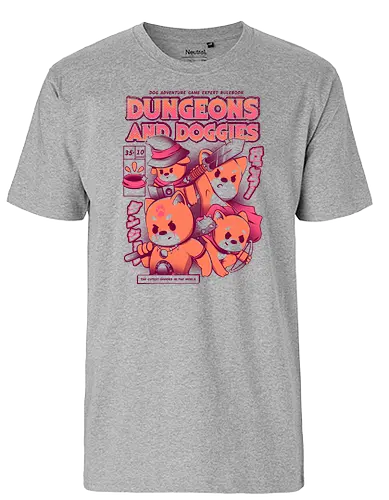 Dungeons and Doggies - dungeons, kawaii, cute, fun, pen and paper, pnp, rpg, doggo, Pen and Paper, dogs, hund, dog - Fairtrade T-Shirt