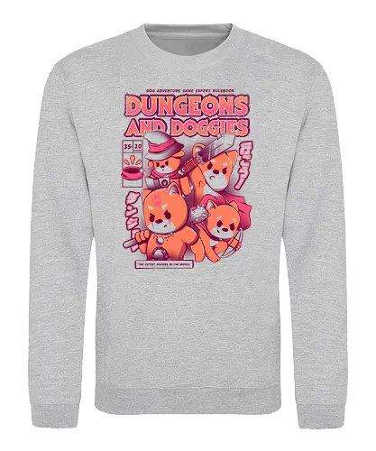Dungeons and Doggies - dungeons, kawaii, cute, fun, pen and paper, pnp, rpg, doggo, Pen and Paper, dogs, hund, dog - Sweatshirt
