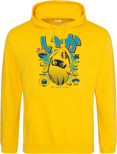 Squid Food - squid, kalmar, food, sushi, tantacle, nigiri, fish, fisch, tintenfisch, mario - Standard Hoodie