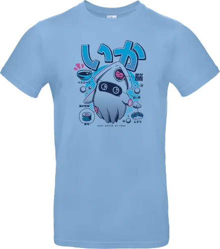 Squid Food - squid, kalmar, food, sushi, tantacle, nigiri, fish, fisch, tintenfisch, mario - Standard T-Shirt