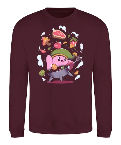 Pink Boy Cooking - pink, round, classic games, gaming, retro, cooking, wild, vegetables, gemüse, Hero of Time, mt, Breath - Sweatshirt