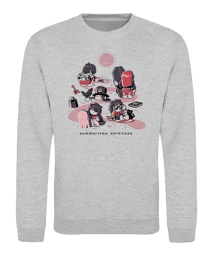 Summertime Darkness - summertime, sad, depressed, music, song, goth, dark, black, schwarz, gothic, gotik, sommer, strand, summer, darkness, sadness, beach - Sweatshirt