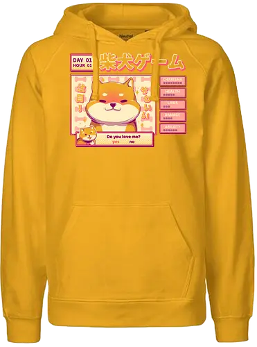 Shiba Novel - shiba, shiba inu, hund, dog, doggo, telltale, story, tamagotchi, dating game, point and click, character selection - Fairtrade Hoodie