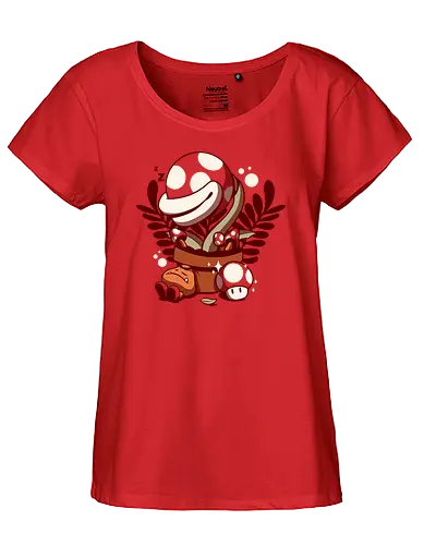 Nap Time - sleep, nickerchen, schlaf, mario, Piranha, mushroom, pilz - Fairtrade Girl Shirt