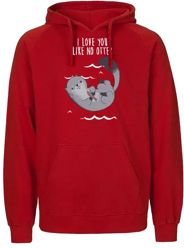 Like no otter - otter, love, ursulalopez - Fairtrade Hoodie