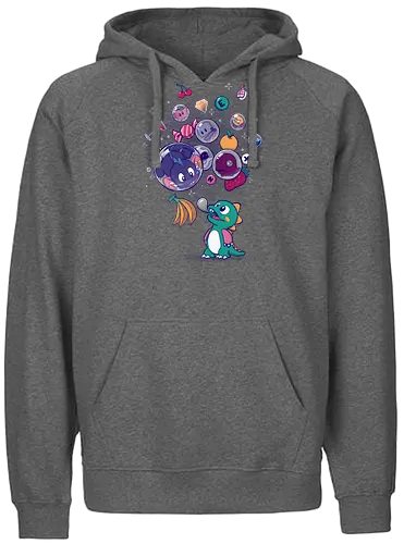 Many Bubbles - bubble bobble, gaming, ursulalopez, video game - Fairtrade Hoodie