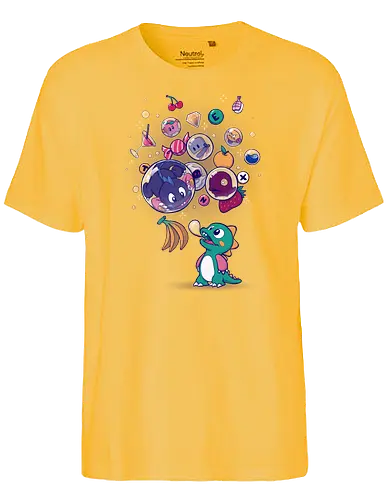 Many Bubbles - bubble bobble, gaming, ursulalopez, video game - Fairtrade T-Shirt