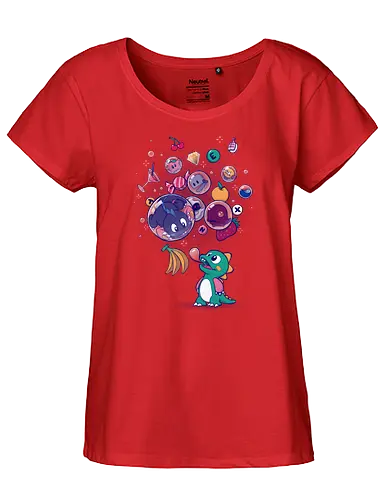 Many Bubbles - bubble bobble, gaming, ursulalopez, video game - Fairtrade Girl Shirt