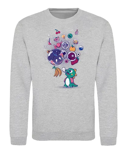 Many Bubbles - bubble bobble, gaming, ursulalopez, video game - Sweatshirt