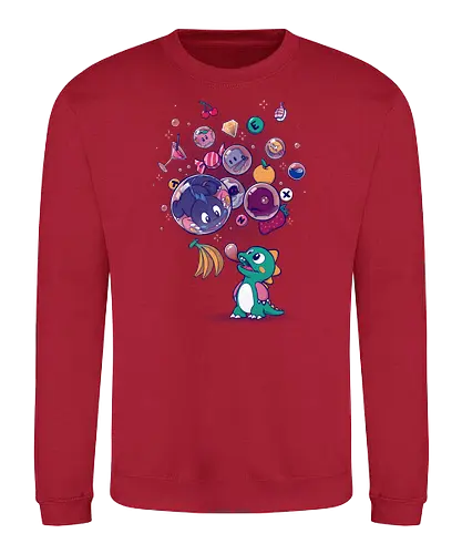 Many Bubbles - bubble bobble, gaming, ursulalopez, video game - Sweatshirt