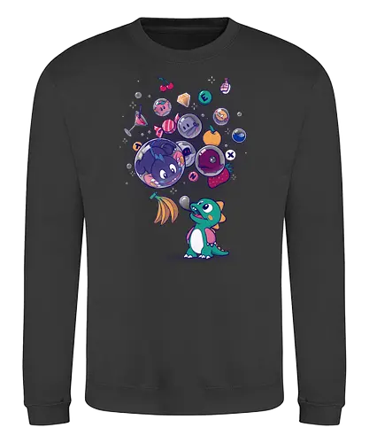 Many Bubbles - bubble bobble, gaming, ursulalopez, video game - Sweatshirt