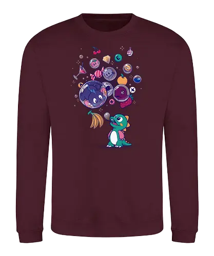 Many Bubbles - bubble bobble, gaming, ursulalopez, video game - Sweatshirt