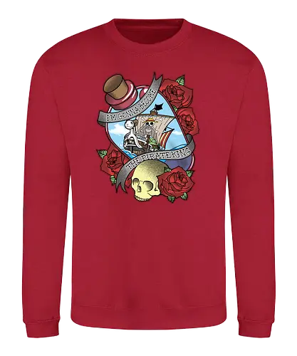 The Pirate King - monkey d. ruffy, lorenor zorro, nami, sanji, nico robin, ursulalopez, st blue s - Sweatshirt