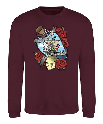The Pirate King - monkey d. ruffy, lorenor zorro, nami, sanji, nico robin, ursulalopez, st blue s - Sweatshirt