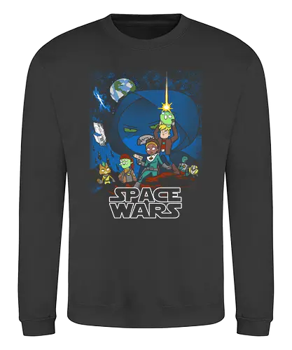Space Wars - final space, cartoon, mashup, space opera, serie, series - Sweatshirt