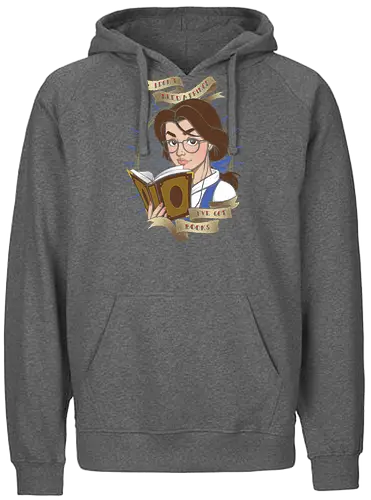 I've got Books - princess, feminism, emporwerment, girl power, gamergate, mashup, lesen, buch, prinzessin, feminist, we can do it - Fairtrade Hoodie