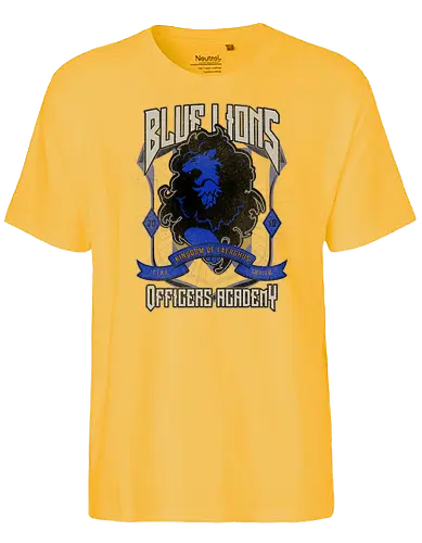 Blue Lions Crest - fire, Emblem, Three houses, Blue Lions, rpg - Fairtrade T-Shirt