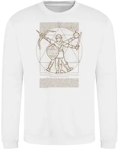 Vitruvian Hero of Time - vitruvian man, da vinci, leonardo, gaming, Hero of Time - Sweatshirt
