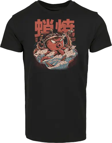 Takoyaki Attack Black Version - takoyaki, monster, attack, food, essen, fun - Hausmarke Shirt