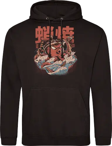 Takoyaki Attack Black Version - takoyaki, monster, attack, food, essen, fun - Standard Hoodie