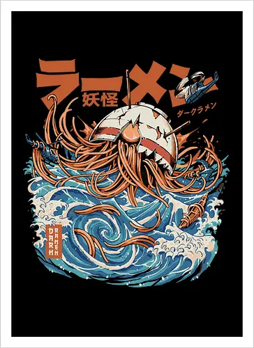 Black Dark Great Ramen off Kanagawa