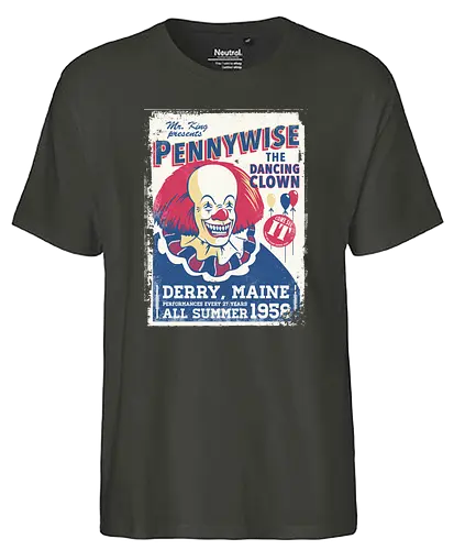 Dancing Clown - Clown, it, stephen king, king, maine, clown - Fairtrade T-Shirt