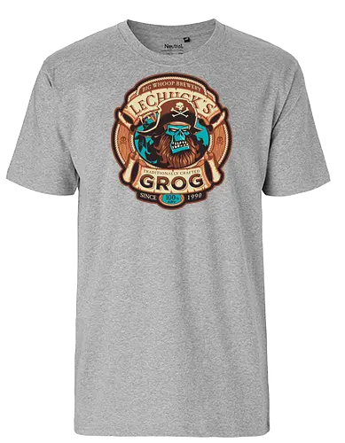 Le Chuck's Grog - rum, monkey island, le chuck, pirate, lucasarts - Fairtrade T-Shirt