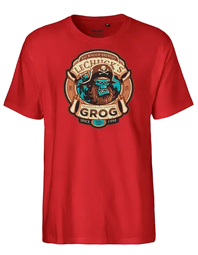 Le Chuck's Grog - rum, monkey island, le chuck, pirate, lucasarts - Fairtrade T-Shirt