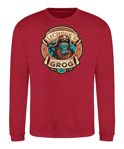 Le Chuck's Grog - rum, monkey island, le chuck, pirate, lucasarts - Sweatshirt