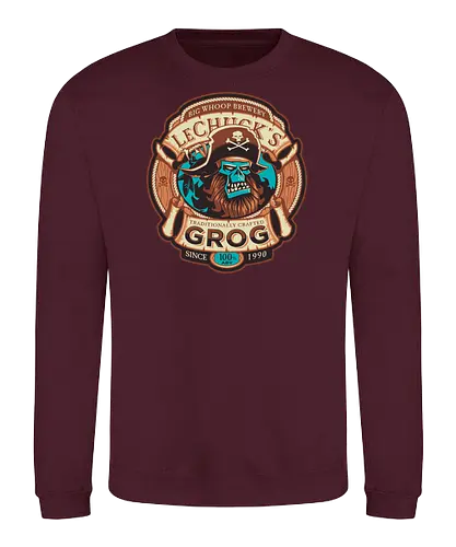 Le Chuck's Grog - rum, monkey island, le chuck, pirate, lucasarts - Sweatshirt