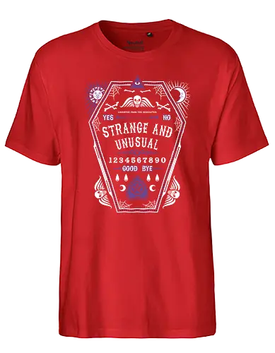 Strange and Unusual - goth, witchcraft, witch, dark, living, ouija, demon, death - Fairtrade T-Shirt