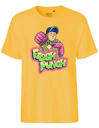 Fresh Punch - one punch man, fresh prine of bel air, mashup, anime, manga, saitama - Fairtrade T-Shirt